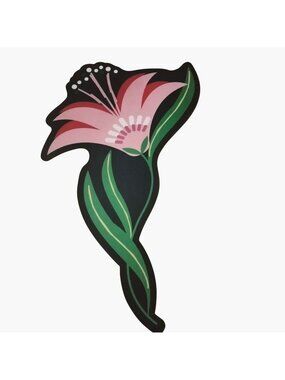 Lily Die Cut Pink Green Flower Craft Scrapbooking Floral Cardstock Decoration